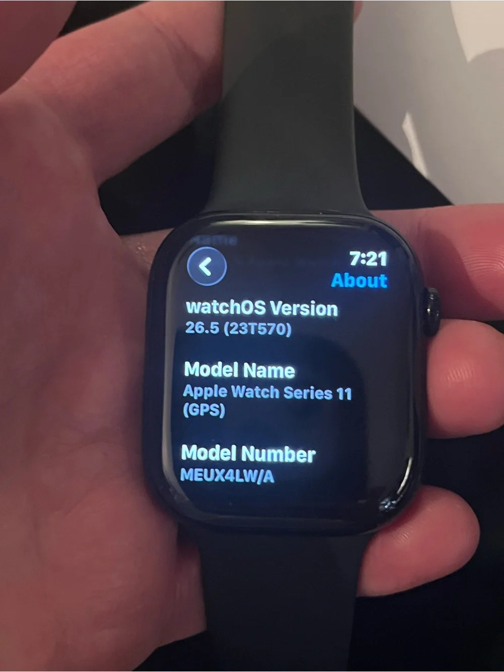 Apple Watch 11 series GPS 46mm with Space black Case and Black Sport Band
